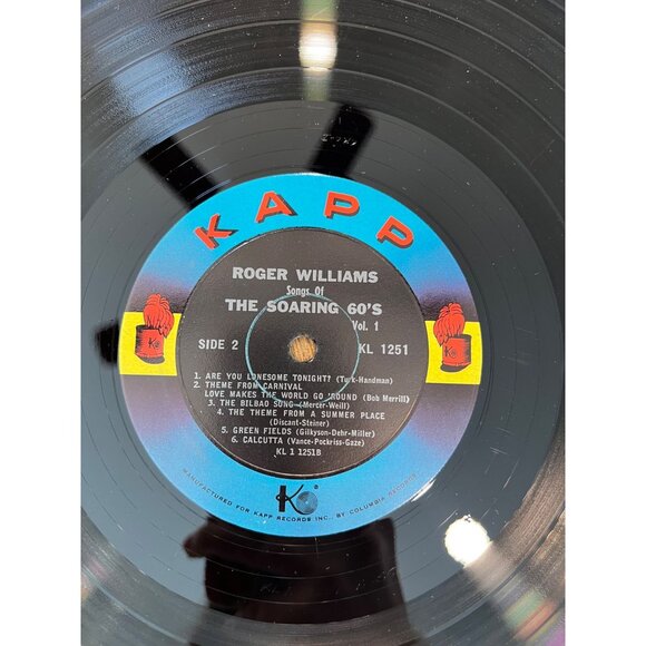 Roger Williams Songs Of The Soaring 60s Vinyl Record Album Vol. 1 KL 1251 - Picture 3 of 6
